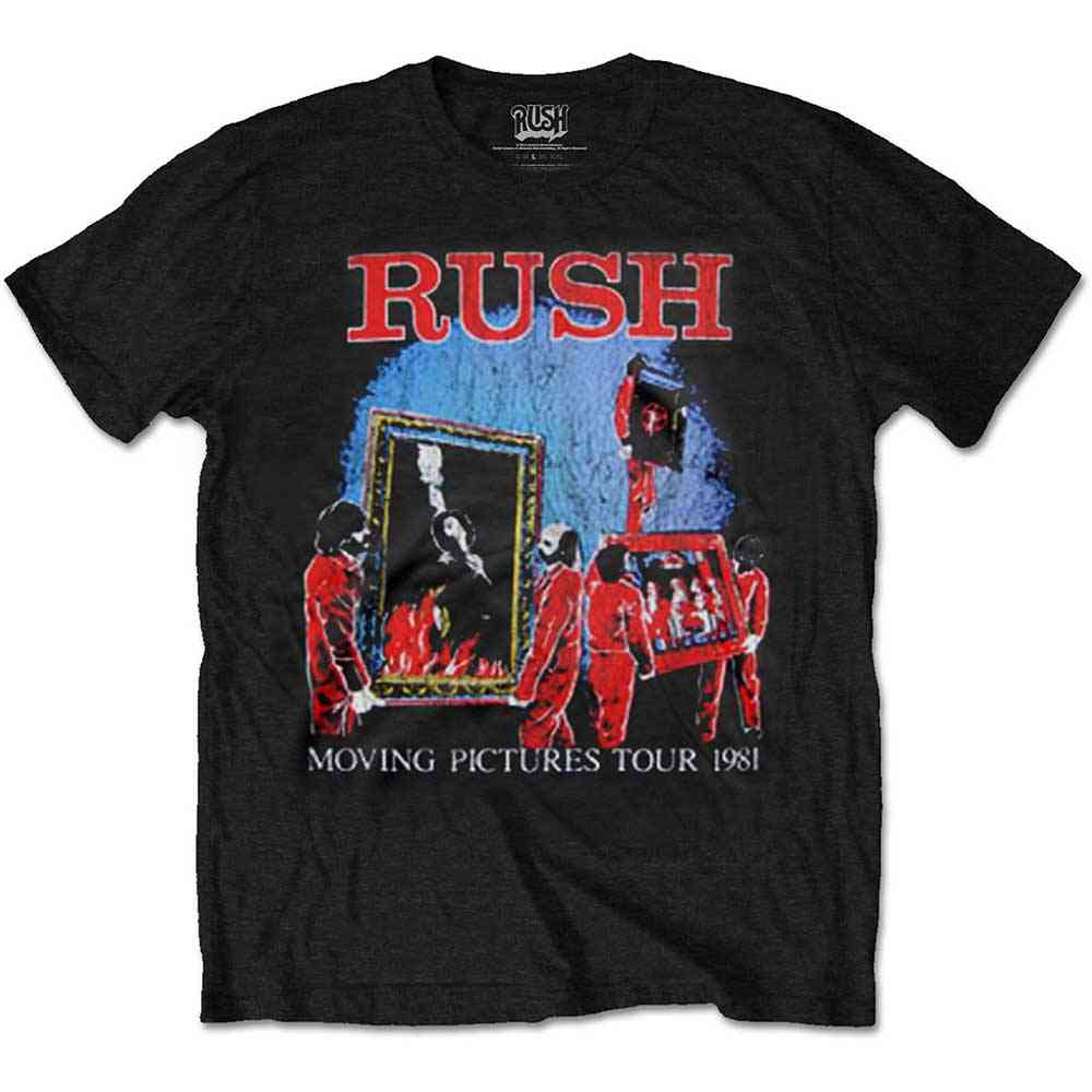 Rush - Moving Pictures Tour Heren Tshirt - Zwart